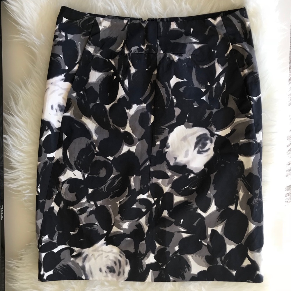 Marni Floral Black Blue Gray Skirt •Italian Design